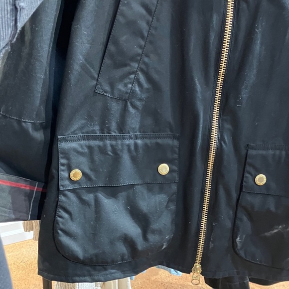 Barbour Black Jacket with Gold Details - Picture 4 of 5